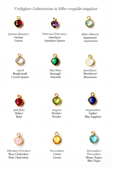 Personalisierbare Kette Geburtsstein mit Initial / Personalisiertes Geschenk / Geschenk für Sie / Geburtstag Schmuck / Initial Kette